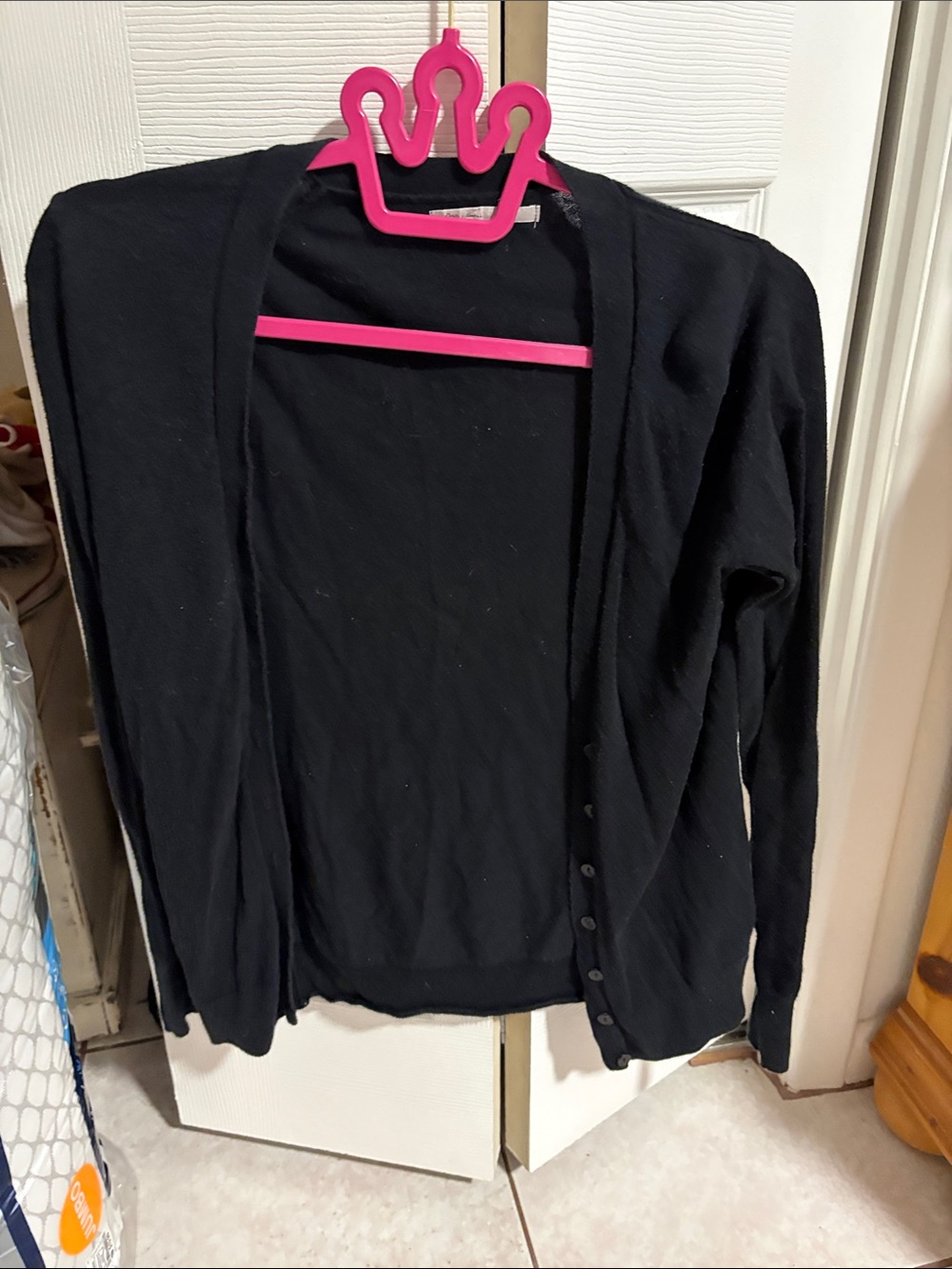GAP Black Button-Front Cardigan